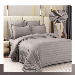 КПБ EFOR SATIN модель 2 с одеялом светло-серый 1,5