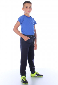 Брюки детские, футер с лайкрой (чёрный)