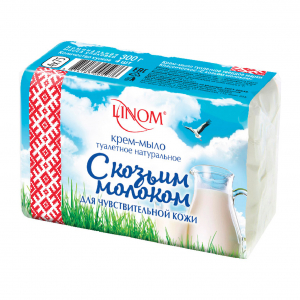 Крем-мыло твердое туалетное Linom   козье молоко LINOM