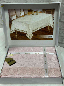 Скатерть EFOR EDA 160*220 прямоугольная пудровый PUDRA