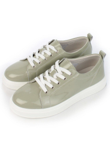 05-HY21-5D GRAY GREEN Кроссовки женские (натуральная кожа)