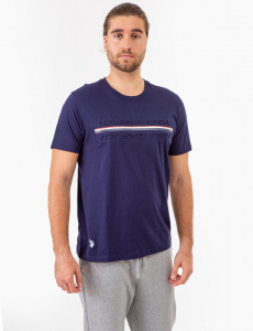 EMBOSSED SIGNATURE STRIPE JERSEY T-SHIRT
