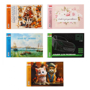 Альбом для рисования А4, 32 листа на гребне 