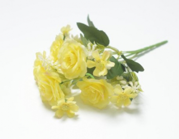 Искусственные цветы, Ветка в букете роза 5 голов (1010237)