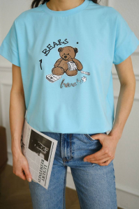 Tricotto Футболка BEAR бирюза