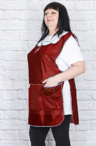 Фартук закрытый, нейлон (бордовый)