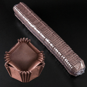 Капсулы для конфет коричневые квадратные 35*35 мм, h 22 мм, 1000 шт.