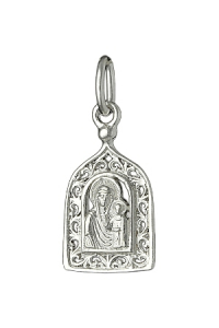 Образ (БМ Казанская) из серебра литье