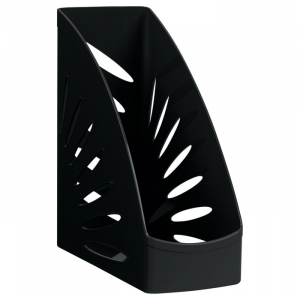 Лоток для бумаг вертикальный, СТАММ «Тропик», ширина 110 мм, черный