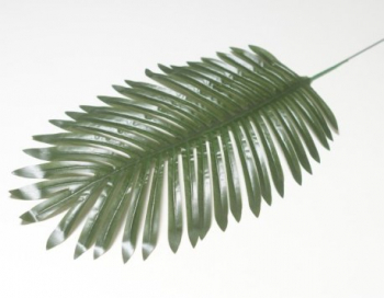 Искусственные цветы, Ветка лист пальма крупная (ш-26см) для венка (1010237) зеленый