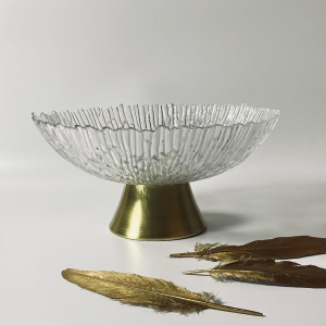 200-121 Фруктовница 28см на ножке в под.уп. (х6)Стекло