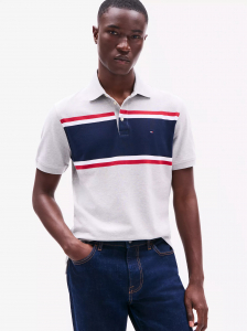 Slim Fit Block Stripe Polo
