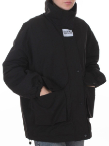 3089 BLACK Куртка демисезонная женская (100 гр. холлофайбер)
