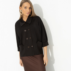 Жакет в полоску, Безупречные манеры (черный)