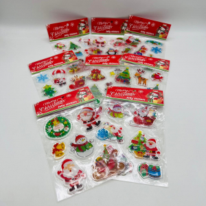 Наклейки новогодние - Merry Christmas 12 шт в уп (арт. Z6188-7)