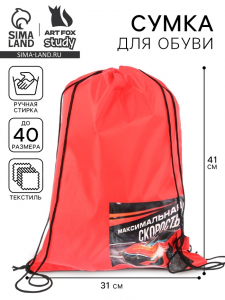 Мешок для обуви «Максимальная скорость» 40?30 см