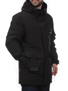 8895 BLACK Куртка мужская зимняя облегченная (130 гр. холлофайбер)