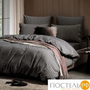 PRIME PRIVE ВАЛЬБО сер/бел (полоса) КПБ 145х205-2/240х260-1/50х70-2/70х70-2, 7 пр., хл.