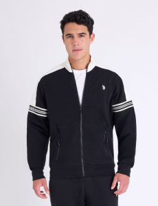 TRICOT TAPE FULL ZIP FLEECE TRACK JACKET