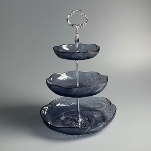 200-160 Трехъярусная этажерка в под.уп.(х12)Стекло