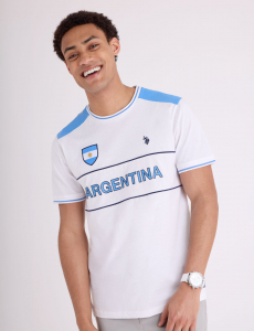 ARGENTINA FLAG SHIELD T-SHIRT