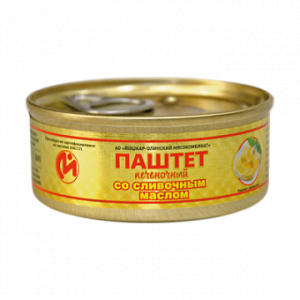 Консервы мясные Паштет печеночный со сливочным маслом №1 с ключом, 100 г