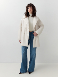 Утепленное полупальто из плащевой ткани с мембраной