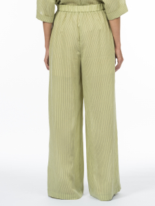 Брюки цвета лайма в тонкую полоску