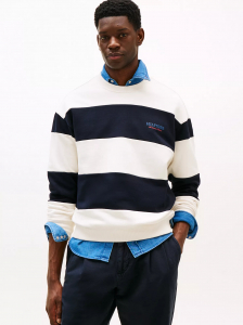 Monotype Logo Block Stripe Sweatshirt