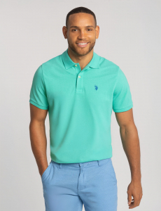 SOLID PIQUE SMALL LOGO POLO SHIRT