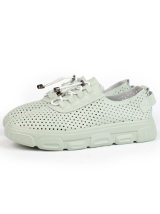 05-SD1-3D LT. GREEN Кроссовки женские (натуральная кожа)