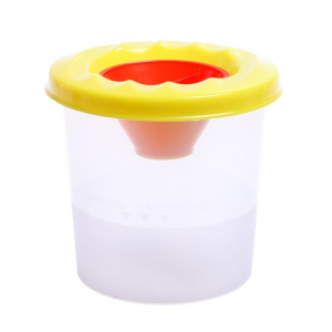 Стакан - непроливайка для рисования Calligrata, 210 мл, с заглушкой, жёлтый