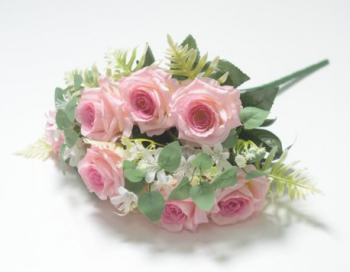 Искусственные цветы, Ветка в букете роза 15 веток (1010237)