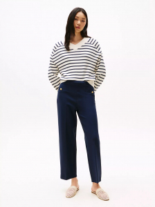 Gold Button Ponte Pant