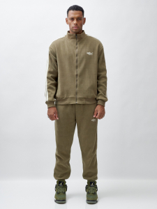 Спортивный костюм мужской демисезонный на флисе цвета хаки 330Kh