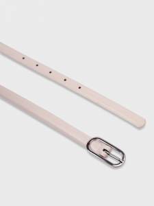 Ремень узкий молочного оттенка