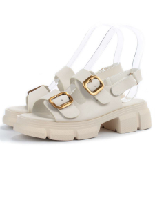 08-PEAG61-1 LT. BEIGE Босоножки женские (натуральная кожа)