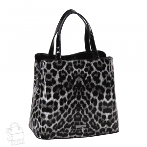 Сумка женская кожаная 98283 leopard black white Velina Fabbiano-Safenta