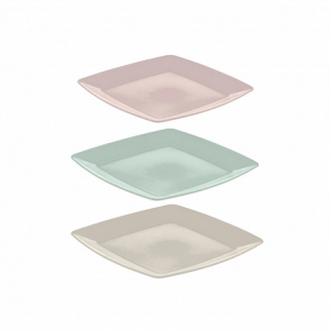 Тарелка десертная SERVICE 20.5см квадратная микс цветов