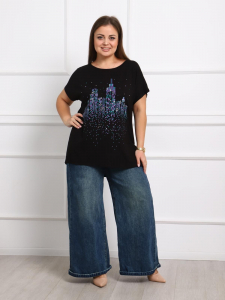 Огоньки - футболка черный