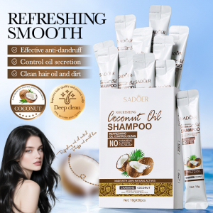 Освежающий шампунь для контроля жирности с кокосовым маслом SADOER Coconut Oil Shampoo , 10 гр
