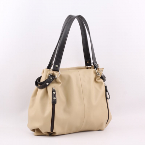 Сумка 610 гладкий карамельный+шоколад ФОРМАТ 