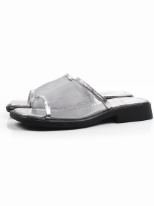 08-B33F-66C GREY/SILVER Босоножки женские (натуральная кожа)