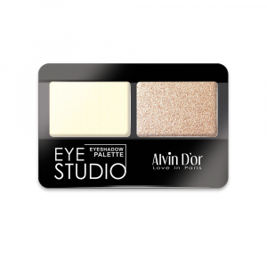 Тени для век двойные EYE STUDIO Alvin D`or многоцветный 06 Молочный,золотистый