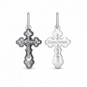 144.55 крест из серебра частично черненый штампованный