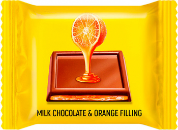 «O'Zera», молочный шоколад Milk & Orange filling с желейной апельсиновой начинкой (коробка 1,2кг)