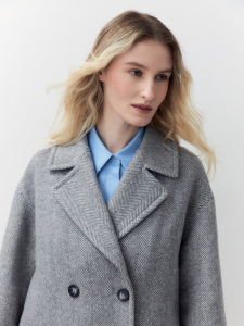 Демисезонное шерстяное пальто с мембраной