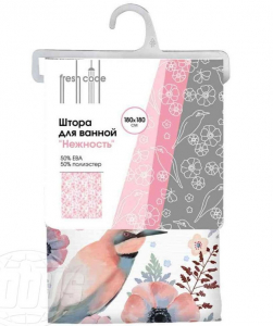 Штора д/ванн Нежность 180*180 77240