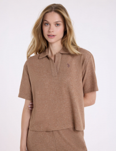DROP SHOULDER RELAXED HACCI POLO SHIRT