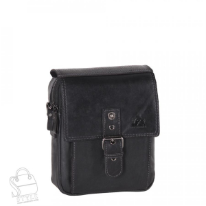 Сумка мужская кожаная 3010-1TR black Tough Ruder в Новосибирске